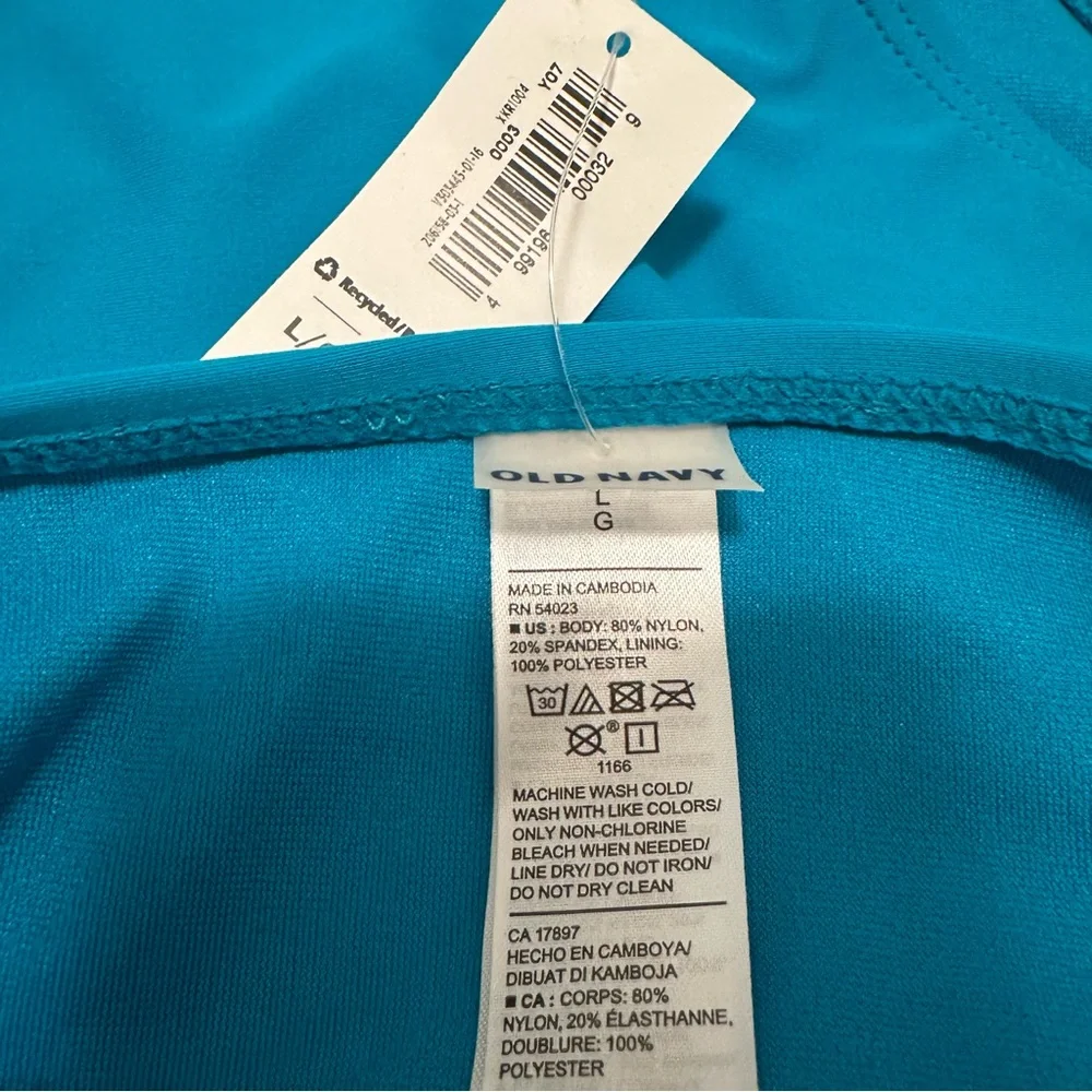 NEW NWT Old Navy Turquoise Blue Bikini Bottom Women's Size Large